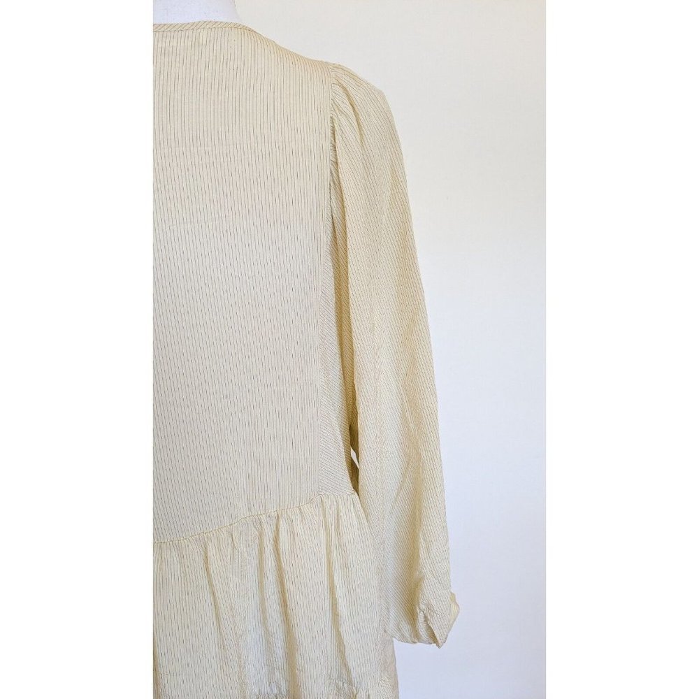 Anine Bing Madison Dress In Cream And Black Stripe Size S / 8-10 - Picture 7 of 10